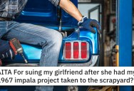 ‘I told her that I was going to be taking her to court.’ Man Goes Ballistic After His Girlfriend Sells The Car He’s Spent A Year Restoring