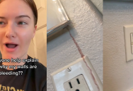 ‘What’s on the other side of the wall?’ Woman Claims Her Bathroom Wall Is Bleeding And It Looks Pretty Creepy