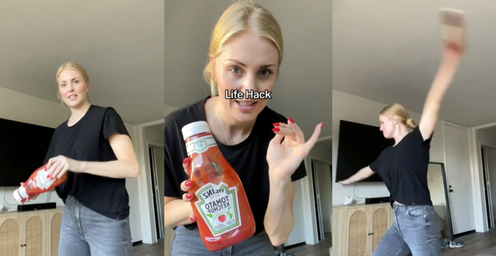 Woman Shares Hack For Getting That Last Bit Of Ketchup Out Of Any Bottle
