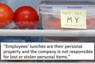 ‘The promotion is indefinitely off the table.’ Man Gets Satisfying Revenge On The Office Lunch Thief Without Any Help From HR