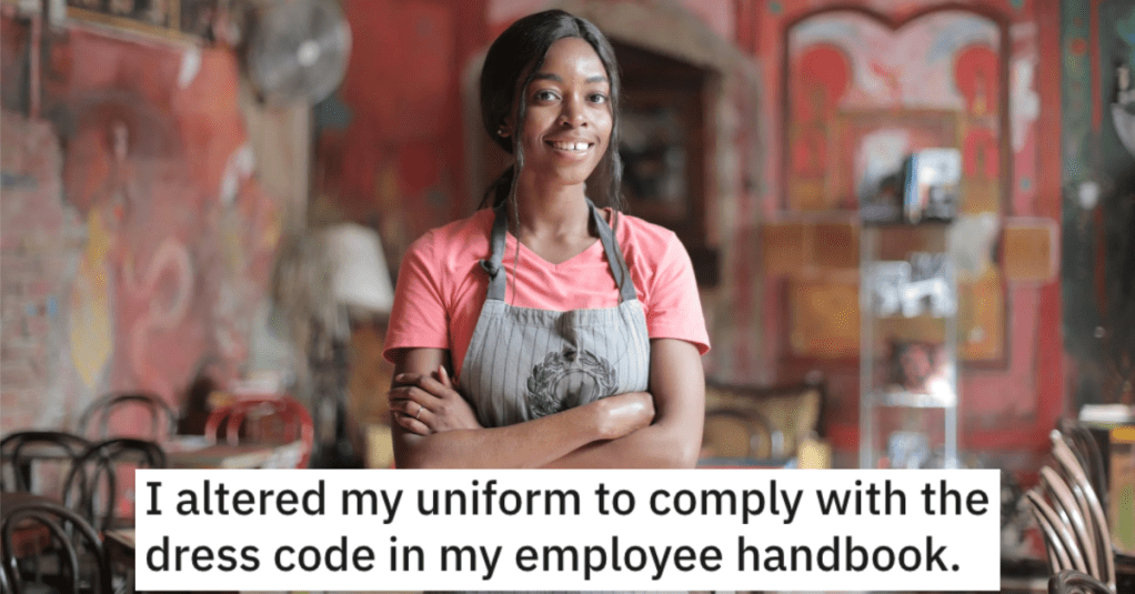 'If pants have belt loops, a belt must be worn.' A Woman Got Written Up Because Her Work Uniform Didn't Comply, So She Followed The Dress Code Word For Word
