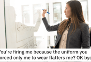 ‘She orders me to sew a new one or don’t come back.’ Private School Teacher Gets Fired Because Her Work Uniform Is Too Flattering
