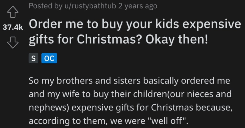 'We decided to be vindictive this year.' He Was Ordered To Buy Expensive Gifts For His Nieces And Nephews, So He Got The Most Obnoxious Ones Possible