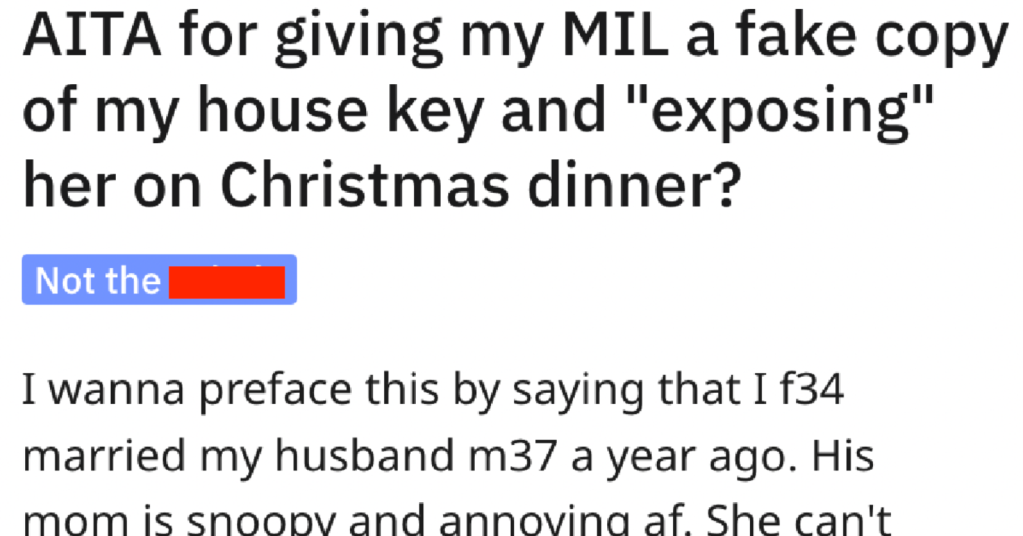 'Didn't you promise you wouldn't use it unless there's an emergency?' Woman Publicly Calls Out Mother-In-Law For Misusing Their House Key