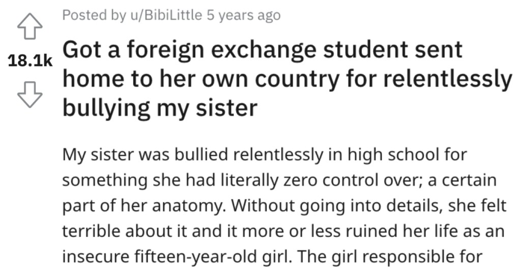 'She never said no to a chance to get hammered.' A Foreign Exchange Student Bullied Her Sister, So She Got "Nadia" Sent Back To Her Home Country