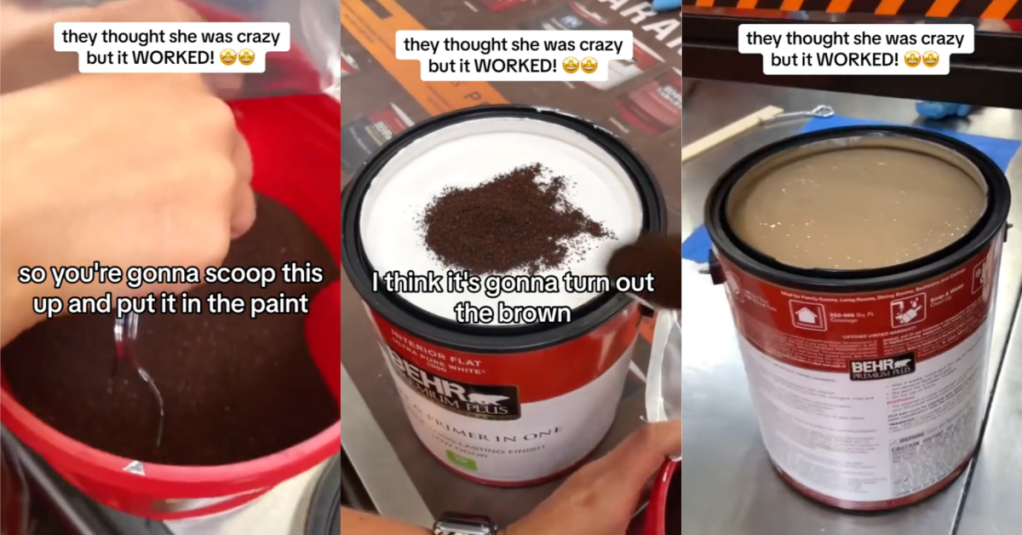 'What happens when it gets moldy.' A Customer At Home Depot Asked An Employee To Mix Coffee Grounds In With Their Paint