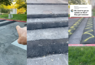 ‘Look! They’re taller than the curb’! Man Shows His Neighbor Installed DIY Speed Bumps On Their Street Because He Was Angry At Speeders