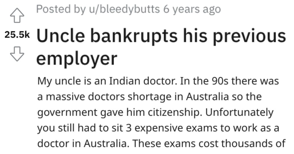 'Patients quickly moved with him to the new practice.' Their Uncle Was Mistreated By His Employer Because Of His Nationality, So He Bankrupted Them