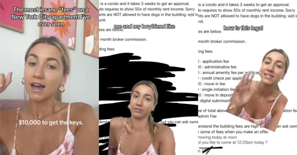 'The 15% broker's fee so that's like $10 grand, right?' Woman Shared The Insane Fees Renters Deal With In New York City To Move Into An Apartment