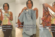 A Former Old Navy Worker Shared A Hack That Makes It Super Simple To Hang Clothes