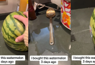 ‘Do not cut into it!’ Woman’s Watermelon Springs A ‘Leak’ Three Days After She Buys It