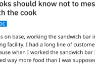 ‘You can use your hands for my sandwich.’ Demanding Sergeant Makes Cooks Follow The Rules Exactly. So She Rewards Them With An Ugly Sandwich.