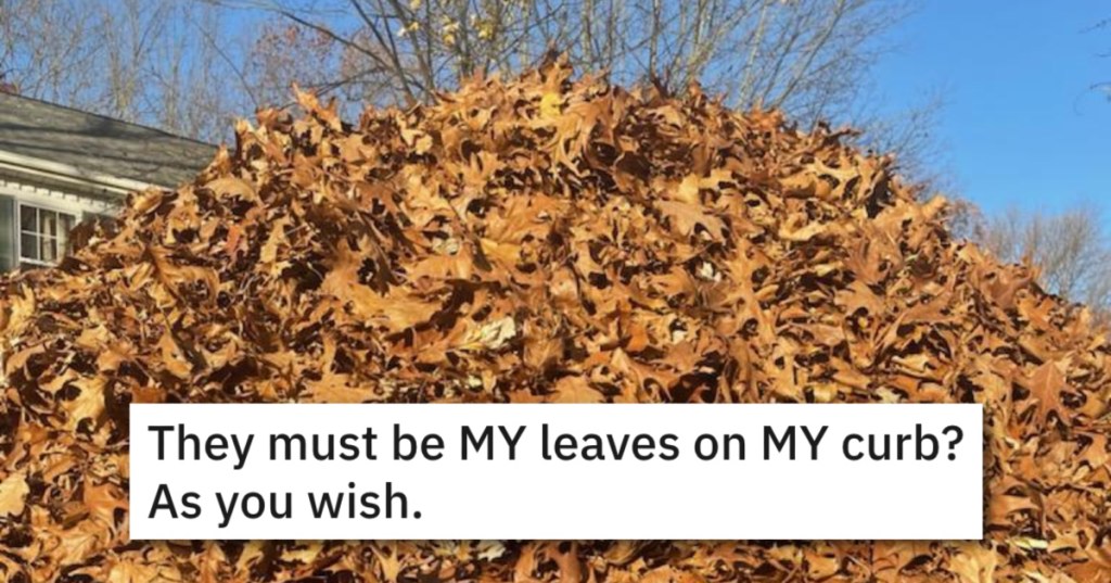 'Now they are all "my" leaves.' Guy Gets Hilarious Revenge On Leaf Pickup Company When They Leave Him With Piles