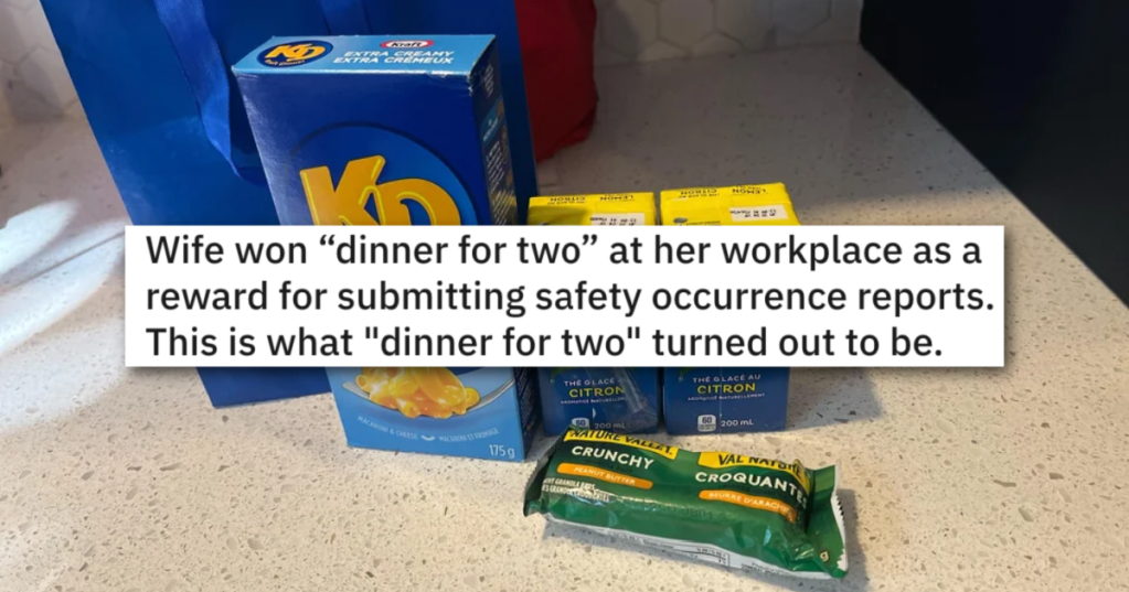 This Woman Won "Dinner For Two" And Received A Box Of Macaroni And Cheese