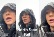 ‘I’m not mad, I’m disappointed.’ Woman Shows Her “Waterproof” North Face Jacket Doesn’t Work At All In A Soaking Wet Video