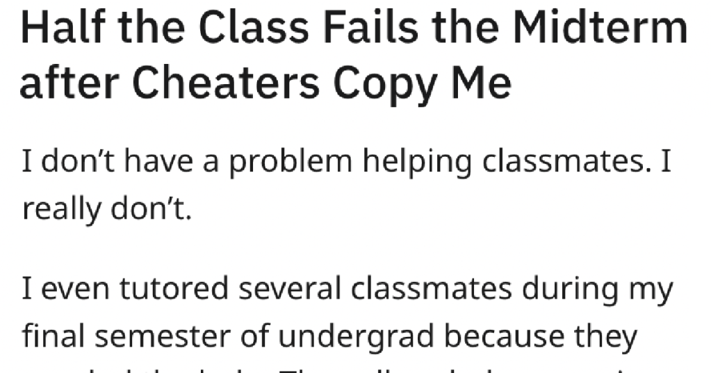 Student Plots Hilarious Revenge On Lazy Cheaters Who Want To Take Advantage Of Their Hard Work. '5 people copied my work off my computer.'
