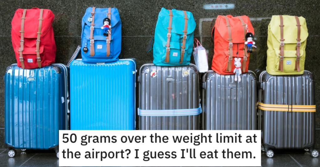 Airline Tried To Charge Extra For A Small Weight Overage, So Travellers Decided To Eat Their Way Out Of The Problem