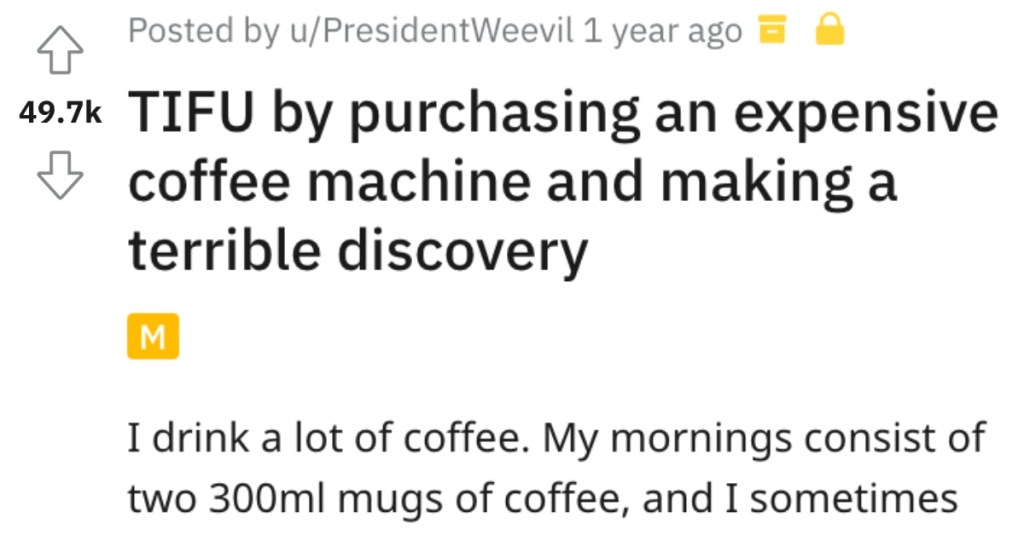 'My heart no longer beats. It vibrates.' They Tested Out Their New Coffee Machine And Got A Massive Caffeinated Surprise