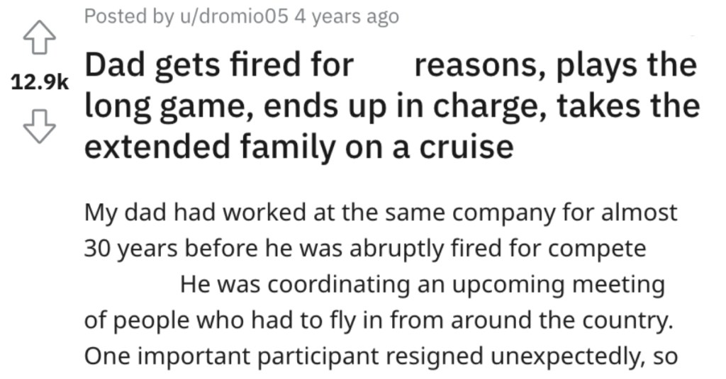 Their Dad Was Fired For A Bad Reason, Built Himself Back Up In Business, And Got Epic Revenge On The Bigwigs At His Old Company