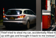 ‘The story made most of the major newspapers.’ They Had Their Car Stolen. Then The Thieves Showed Up At Their Full Service Gas Station.