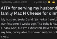 Her In-Laws Show Up Unexpectedly, So She Served Macaroni And Cheese For Dinner. Now Everybody Is Angry At Her.