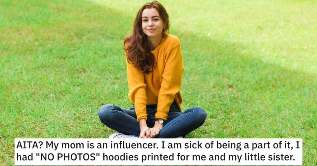 Teenager Wears Clothes That Say “No Photos” Because They’re Tired of Their Social Media Influencer Mother - 'No means no.'