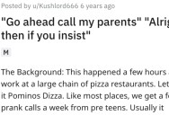 Employee Got Even With A Kid Who Prank Called Them And Dared Them To Call His Parents