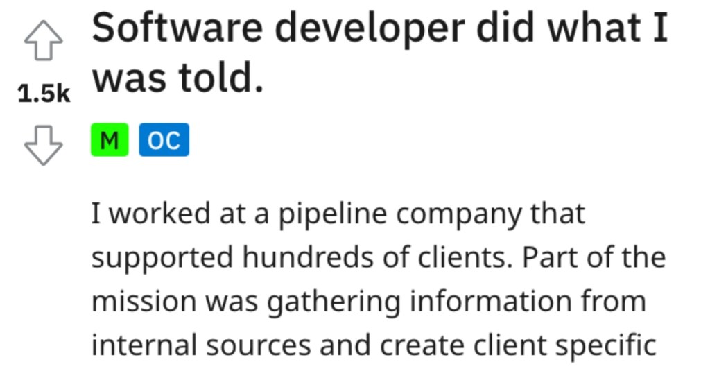 Company Ignored Warnings About Computing Power And Told Developer To Do Their Job. So They Did Exactly That.