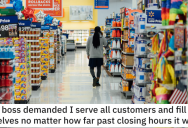Their Boss Demanded They Serve All Customers No Matter What. So This Grocery Store Worker Got A Lot Of Overtime.