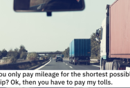 Employee Was Told To Drive The Shortest Route To Work. It Ends Up Costing The Company A Lot More Money.