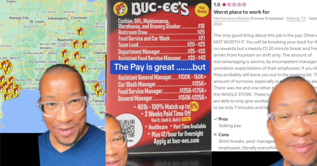 Man Shows Car Wash Managers At Buc-ee’s Make $125,000/Year But Work Environment Is Awful. - 'It's true, you can't sit.'