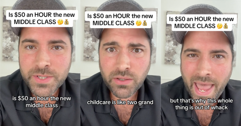 Guy Asks If Making $50 Per Hour Is The New Middle Class. - 'They want a bachelor’s or master’s degree starting you off at $17 an hour.'