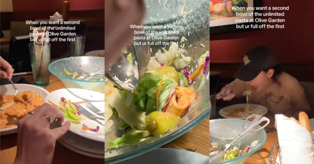 Customers At Olive Garden Hid Pasta In Their Salad So They Could Get A Second Bowl