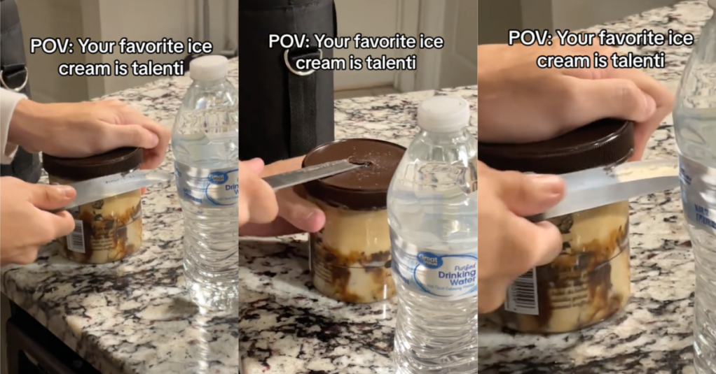 'I'll never get it again.' Person Shows How Hilariously Hard It Is To Open Talenti Gelato