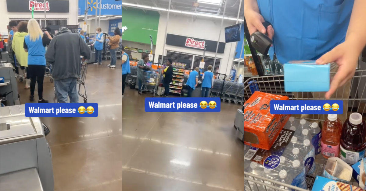 ‘That defeats the purpose!’ Customer Shows Walmart Now Has Cashiers