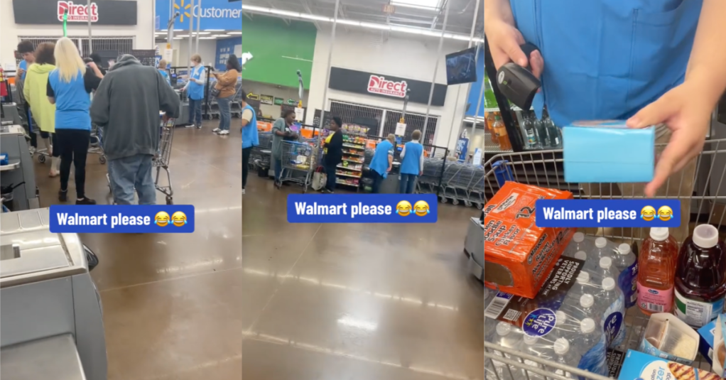 'That defeats the purpose!' Customer Shows Walmart Now Has Cashiers Checking People Out At Self-Checkout Machines