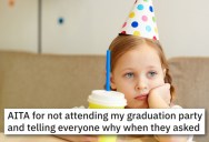 Her Dad Planned A Graduation Party, But She Didn’t Attend Because He Had Ignored Her For A Decade. – ‘He told everyone I was lying.’