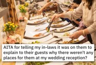 In-Laws Are Upset When The Wedding Guests They Sprung On The Bride Didn’t Have Assigned Seats