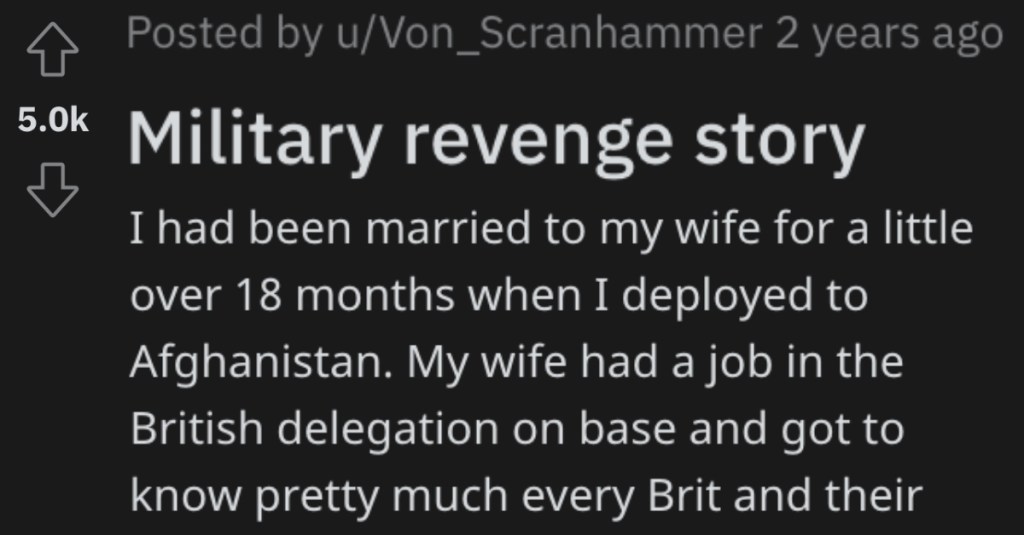 Military Veteran Waited Three Long Years To Get Revenge On The Army Sergeant Major Who Tried To Entice His Wife Into An Affair
