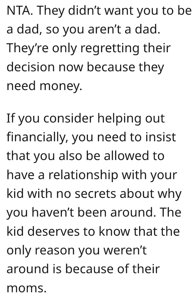 Child Comment 3 Girlfriend Demands Man Waive His Parental Rights, Then Demands He Pay Child Support After 13 Years Without Contact