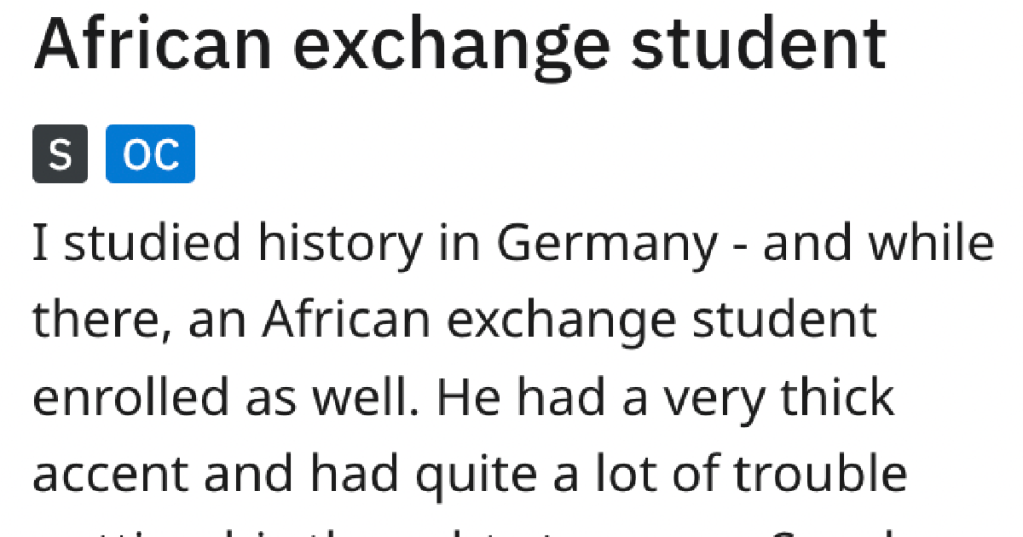 Professor Underestimates African Exchange Student And Ends Up Needing Help Understanding Their Homework