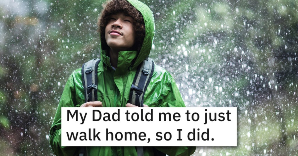 Middle Schooler Walks Home In A Hurricane To Prove A Point To His Dad. - 'My Dad never lived that down.'