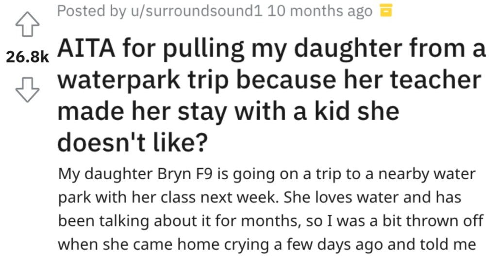 'Forcing girls to do unpaid emotional labor.' - Mom Pulls Her Daughter From A Class Trip Of The Teacher's Ridiculous "Buddy" System