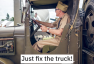 Army Soldier Pretended To Work On A Truck When His Boss Demanded It Even Though The Truck Was Gone