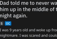 ‘I’m frozen in fear already.’ – His Dad Told Him To Never Wake Him Up, So Kid Maliciously Complies When A Prowler Tries To Break In