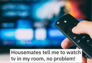 Inconsiderate Roommates Hog Her TV And Tell Her To Watch Her Shows In Her Room, So She Maliciously Complied And Got Entertaining Revenge