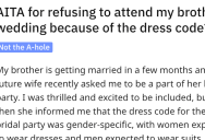 Groom Forces Non-Binary Sibling To Wear A Dress To Be In His Wedding, So They Decide to Skip It