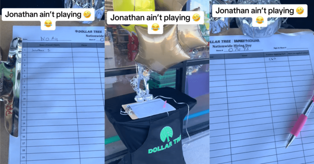 Dollar Tree Store Had A Hiring Day And the Only Job Someone Signed Up For Was CEO