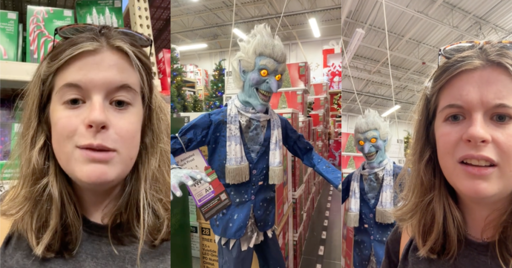 Home Depot’s Spooky Christmas Decorations Has This Woman Seriously Creeped Out. - 'Home Depot is trying to ruin Christmas.'