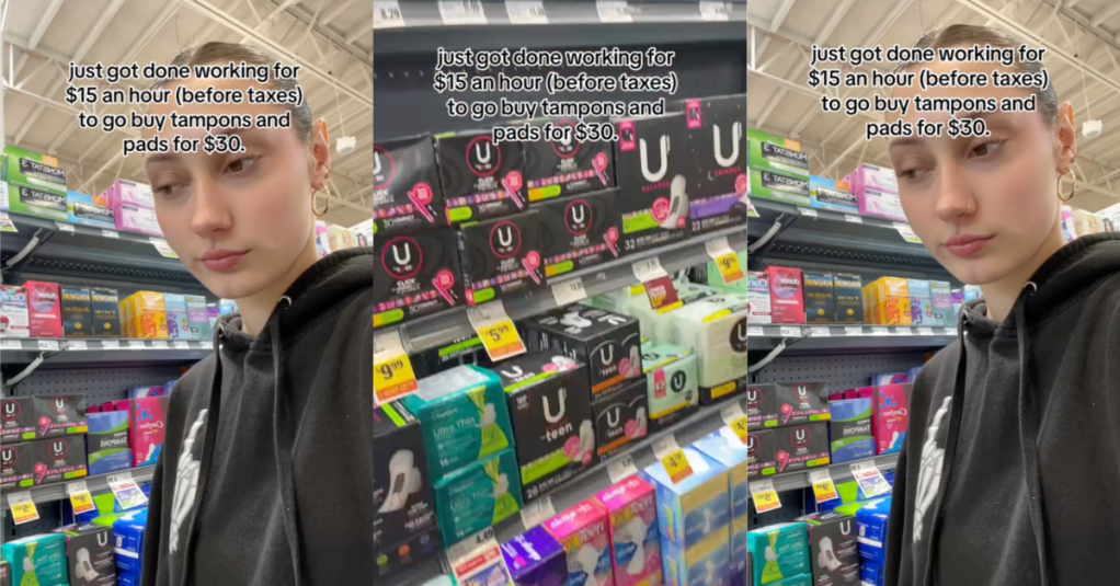 Woman Shows How Expensive Tampons Are Even If You're Getting Paid $15 An Hour